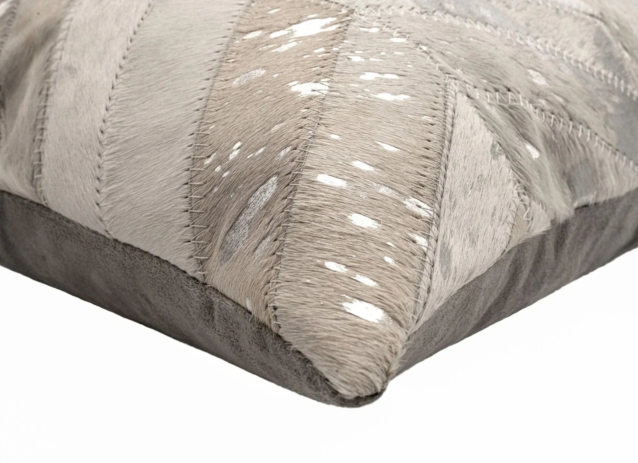 Canvello Genuine Cowhide Leather Decorative Throw Pillows - Handmade Patchwork Boho Accent Pillows For Sofa, Couch, Bed, Chair - Western Southwestern Farmhouse Pillow Covers With Feather Down Insert Included Canvello