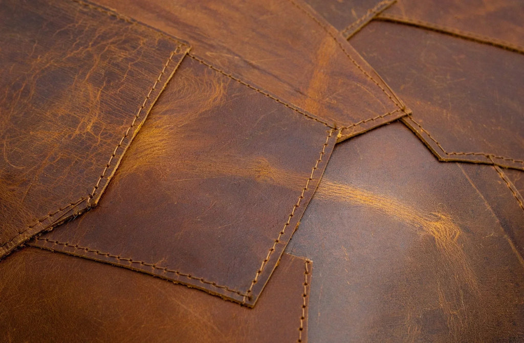 Canvello Genuine Cowhide Leather Decorative Throw Pillows - Handmade Patchwork Boho Accent Pillows For Sofa, Couch, Bed, Chair - Western Southwestern Farmhouse Pillow Covers With Feather Down Insert Included) Canvello
