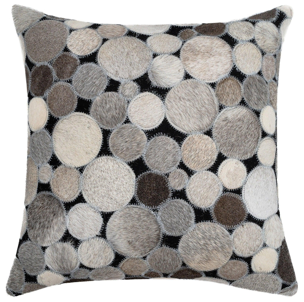 Canvello Genuine Cowhide Leather Decorative Throw Pillows - Handmade Patchwork Boho Accent Pillows For Sofa, Couch, Bed, Chair - Western Southwestern Farmhouse Pillow Covers With Feather Down Insert Included) Canvello