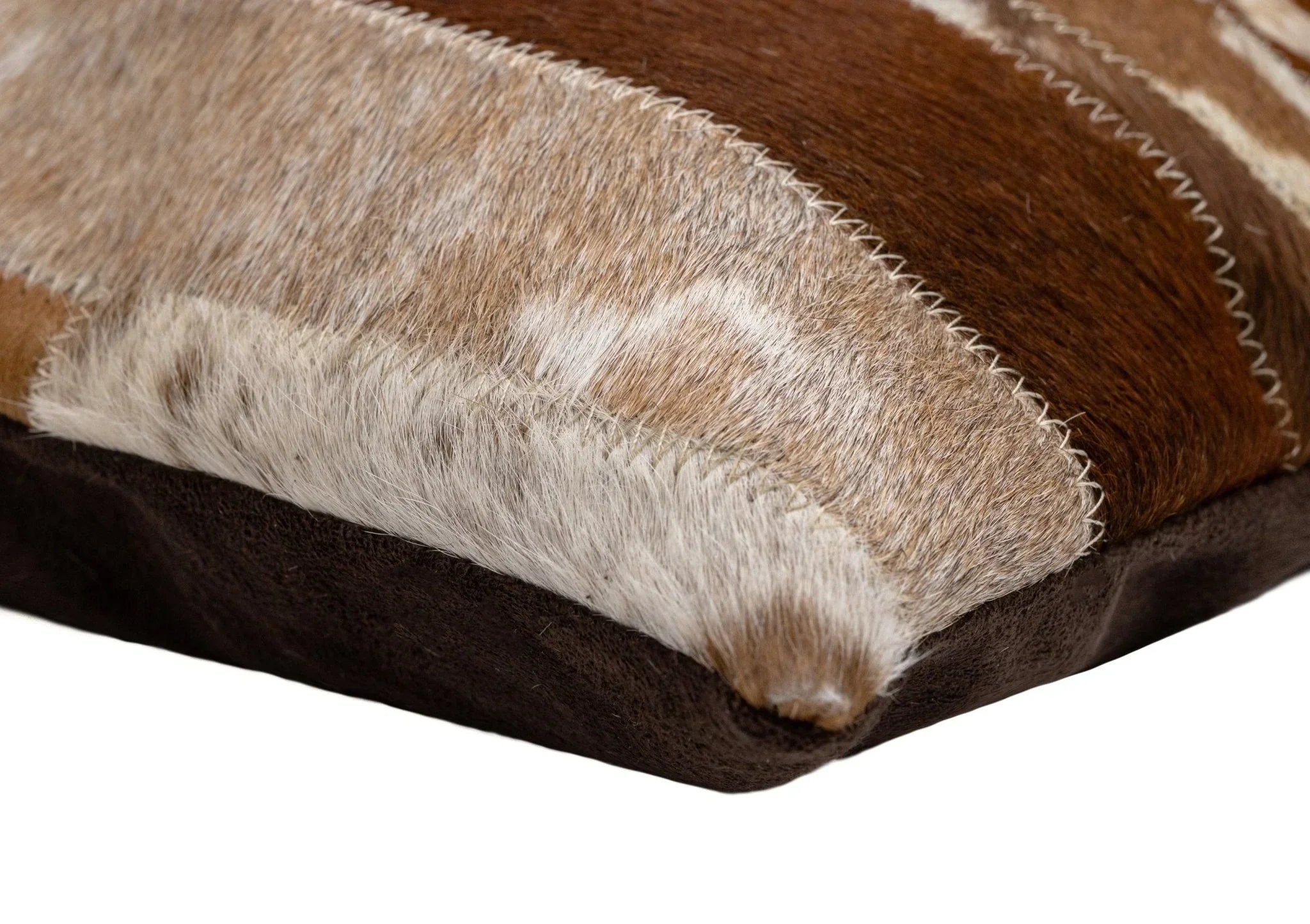 Canvello Genuine Cowhide Leather Decorative Throw Pillows - Handmade Patchwork Boho Accent Pillows For Sofa, Couch, Bed, Chair - Western Southwestern Farmhouse Pillow Covers With Feather Down Insert Included) Canvello
