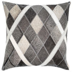 Canvello Genuine Cowhide Leather Decorative Throw Pillows - Handmade Patchwork Boho Accent Pillows For Sofa, Couch, Bed, Chair - Western Southwestern Farmhouse Pillow Covers With Feather Down Insert Included) Canvello