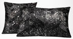 Canvello Genuine Cowhide Leather Decorative Throw Pillows - Handmade Patchwork Boho Accent Pillows For Sofa, Couch, Bed, Chair - Western Southwestern Farmhouse Pillow Covers With Feather Down Insert Included Canvello