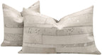Canvello Genuine Cowhide Leather Decorative Throw Pillows - Handmade Patchwork Boho Accent Pillows For Sofa, Couch, Bed, Chair - Western Southwestern Farmhouse Pillow Covers With Feather Down Insert Included Canvello