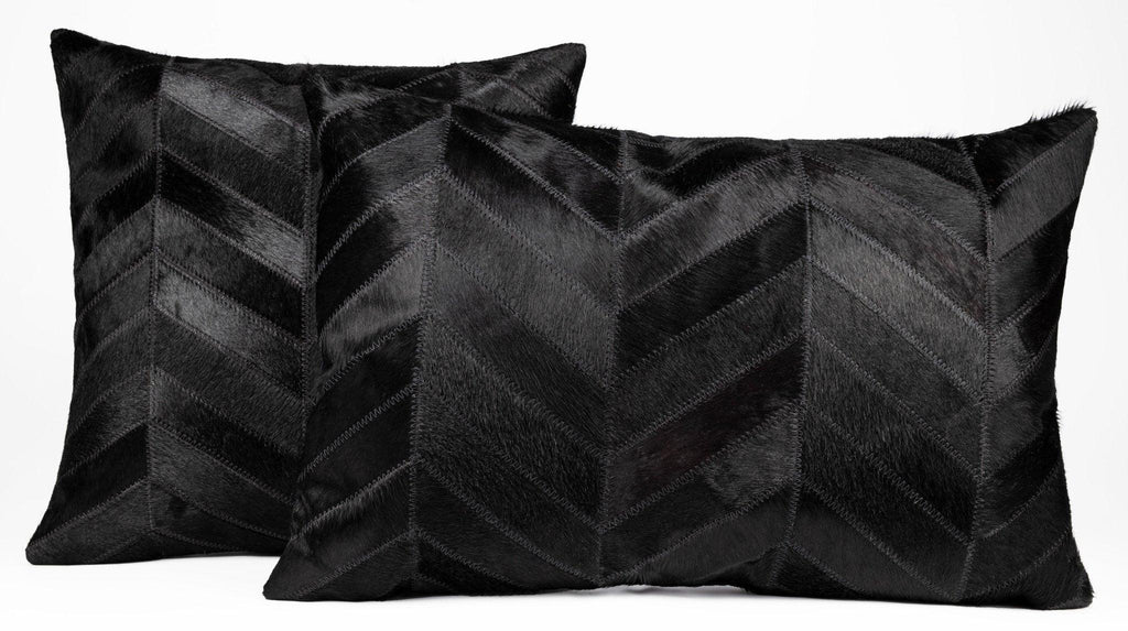 Canvello Genuine Cowhide Leather Decorative Throw Pillows - Handmade Patchwork Boho Accent Pillows For Sofa, Couch, Bed, Chair - Western Southwestern Farmhouse Pillow Covers With Feather Down Insert Included Canvello