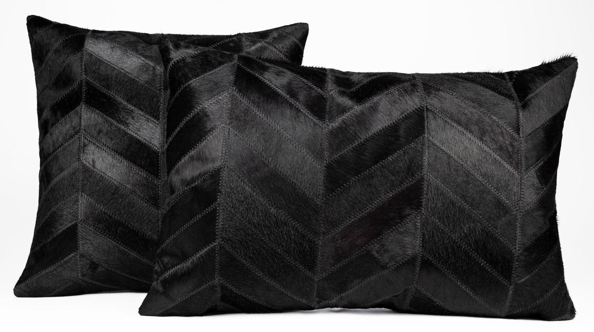 Canvello Genuine Cowhide Leather Decorative Throw Pillows - Handmade Patchwork Boho Accent Pillows For Sofa, Couch, Bed, Chair - Western Southwestern Farmhouse Pillow Covers With Feather Down Insert Included Canvello