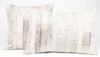 Canvello Genuine Cowhide Leather Decorative Throw Pillows - Handmade Patchwork Boho Accent Pillows For Sofa, Couch, Bed, Chair - Western Southwestern Farmhouse Pillow Covers With Feather Down Insert Included Canvello