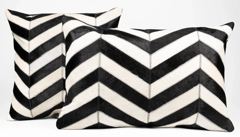 Canvello Genuine Cowhide Leather Decorative Throw Pillows - Handmade Patchwork Boho Accent Pillows for... - House Of Avana