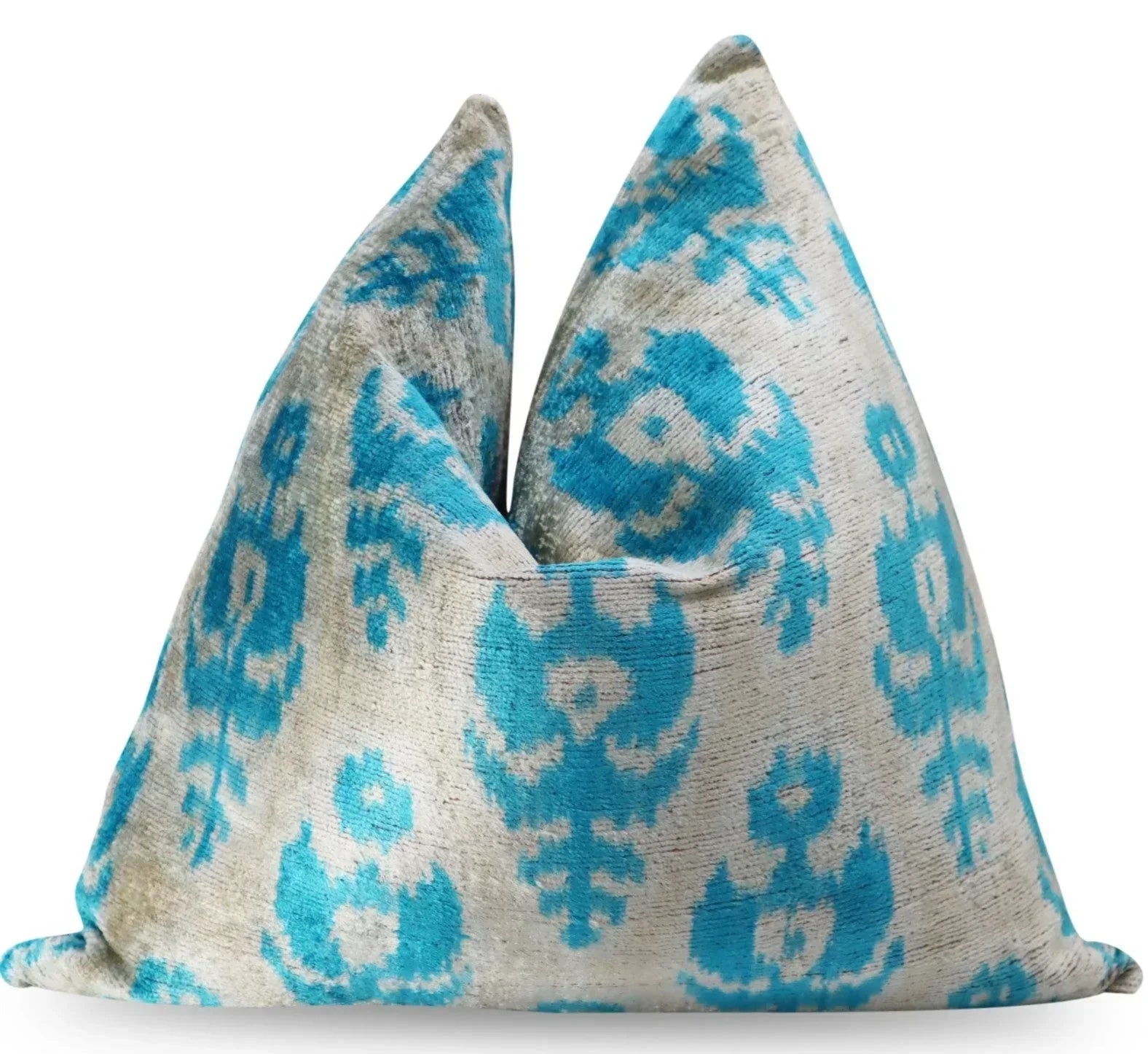 Canvello Geometric Blue Pillows With Luxury Decorative Cover - 16x16 in Canvello