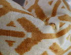 Canvello Gold Ivory Handmade 16x24 Silk Velvet Pillow, Organic Veg Dyed, Down/feather Filled, texture detail - House Of Avana