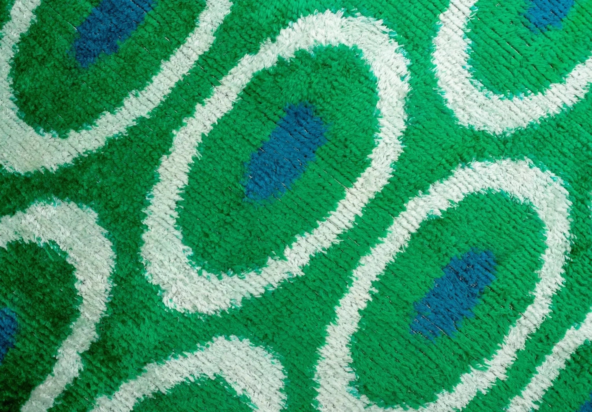 Canvello Green Blue  Handmade 16x24 Silk Velvet Pillow, Organic Veg Dyed, Down/Feather Filled Canvello