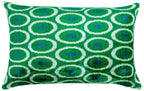 Canvello Green Blue  Handmade 16x24 Silk Velvet Pillow, Organic Veg Dyed, Down/Feather Filled Canvello