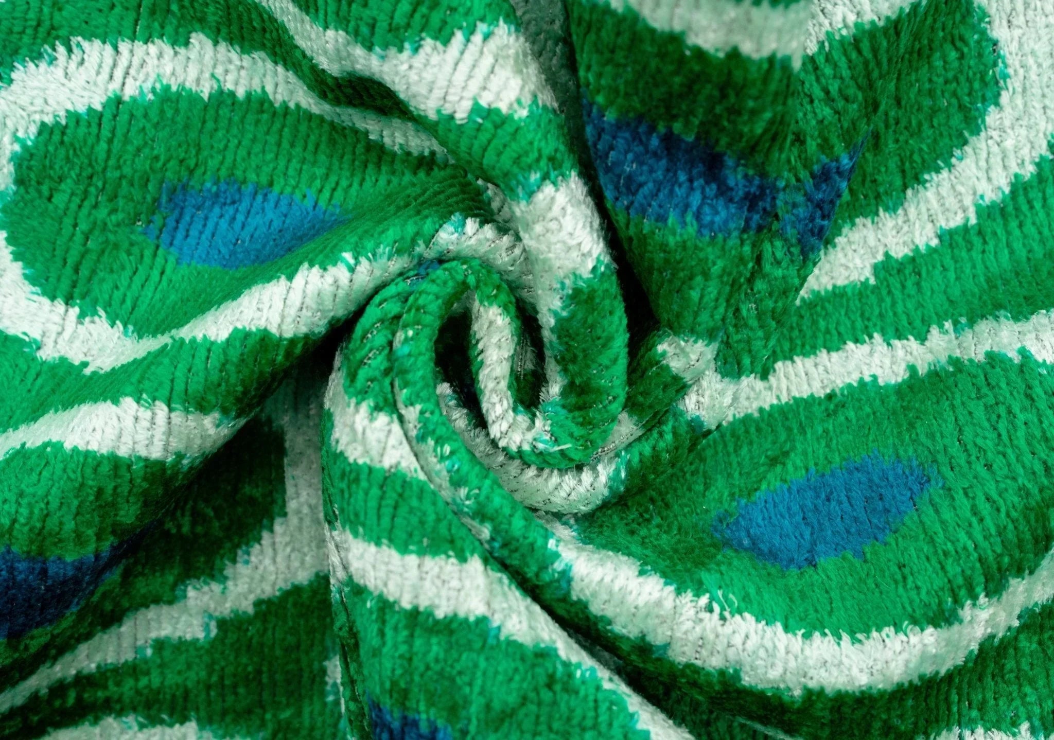 Canvello Green Blue  Handmade 16x24 Silk Velvet Pillow, Organic Veg Dyed, Down/Feather Filled Canvello