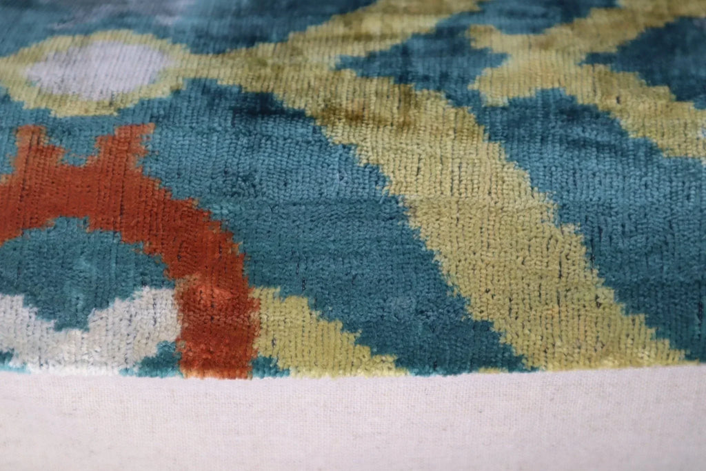 Canvello Green Gold Handmade 16x24 Silk Velvet Pillow, Organic Veg Dyed, Down/Feather Filled Canvello