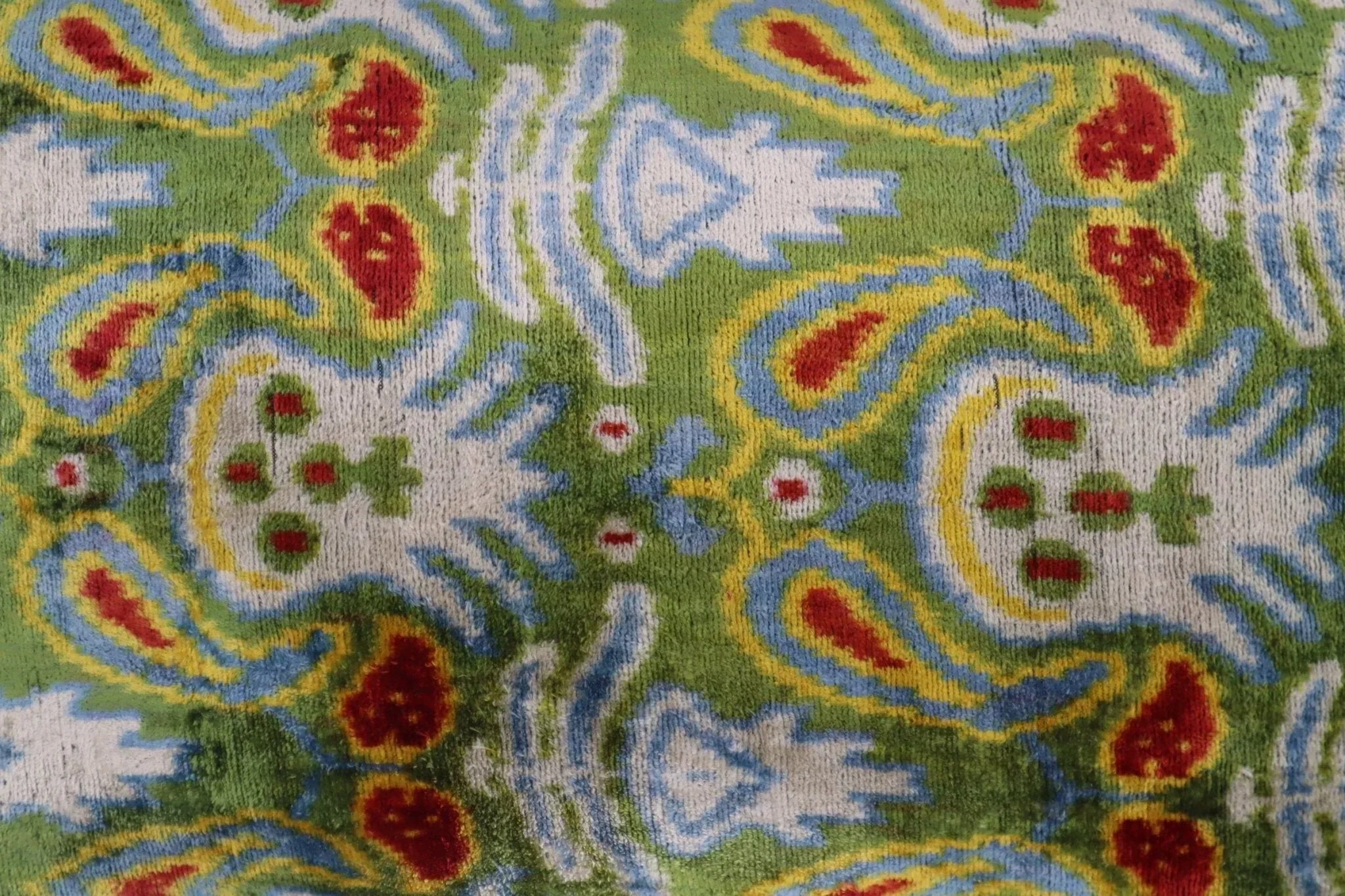 Canvello Green Handmade 16x24 Silk Velvet Pillow, Organic Veg Dyed, Down/Feather Filled Canvello