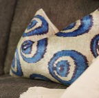 Canvello Habdmade Velvet Blue Throw Pillow + Down Insert - 16x24 Canvello