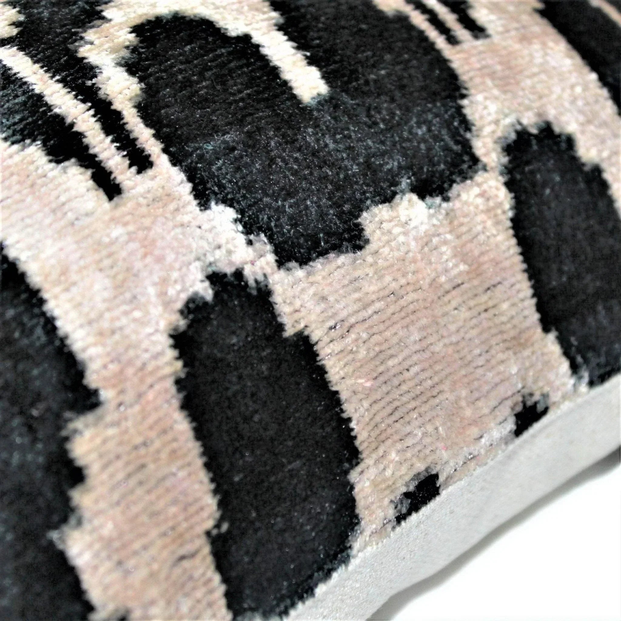 Canvello Handmade Black and Gold Pillows, side view - House Of Avana