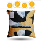 Canvello Handmade Black And Gold Throw Pillows | 18x18 Canvello