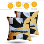 Canvello Handmade Black And Yellow Pillows - 18x18 | Set of 2 | Canvello