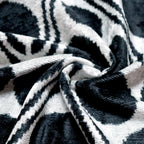 Canvello Handmade Black & White Velvet Throw Pillows - 20x20, back view - House Of Avana