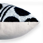 Canvello Handmade Black & White Velvet Throw Pillows - 20x20, detail shot - House Of Avana