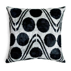 Canvello Handmade Black & White Velvet Throw Pillows - 20x20, front view - House Of Avana
