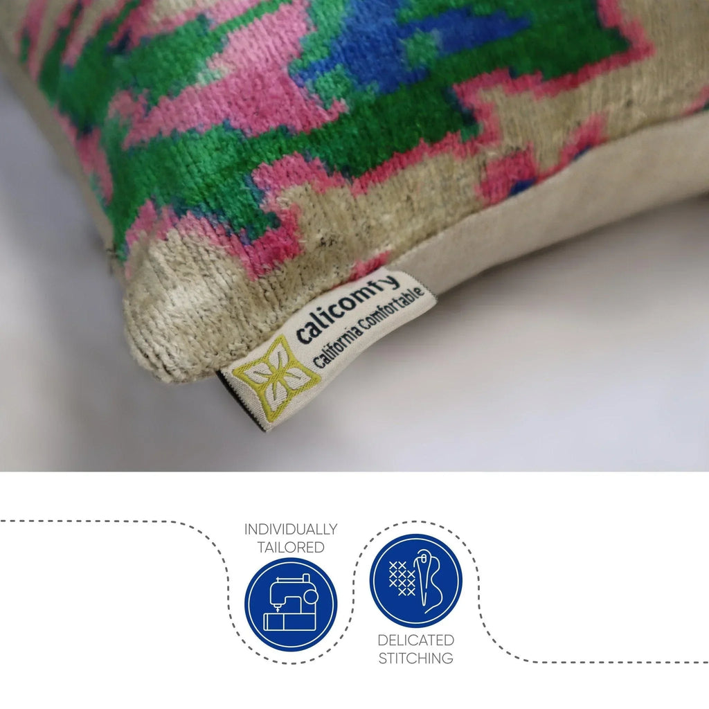 Canvello Handmade Blue And Green Pillow - 18x18 |Pack of 2| Canvello