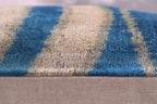 Canvello Handmade Blue Gray Pillows for Couch - 16x24 in, angled view - House Of Avana