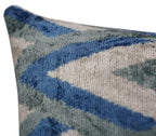 Canvello Handmade Blue Gray Silver Chevron Throw Pillows - 24x16 Canvello