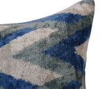 Canvello Handmade Blue Gray Silver Chevron Throw Pillows - 24x16 Canvello