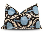 Canvello Handmade Blue Pomegranate Throw Pillows - 16x24 in Canvello
