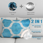 Canvello Handmade Blue Velvet Lumbar Pillow For Sofa - 16x24 in Canvello
