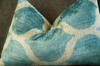 Canvello Handmade Blue Velvet Lumbar Pillow For Sofa - 16x24 in Canvello