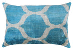 Canvello Handmade Blue Velvet Lumbar Pillow For Sofa - 16x24 in Canvello
