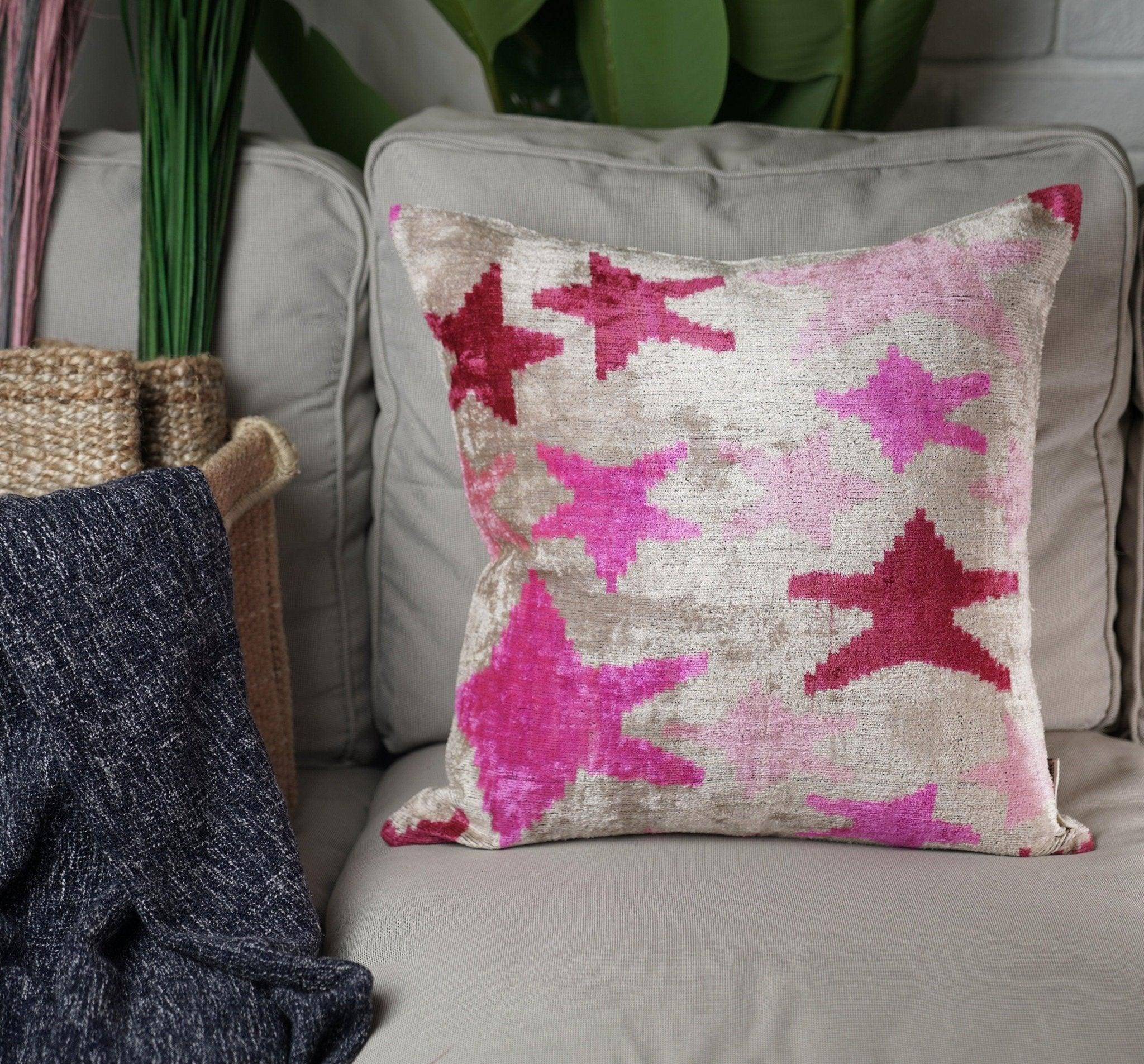 Canvello Handmade Blush Pink Decorative Pillow with Down Insert -  20"X20" Canvello