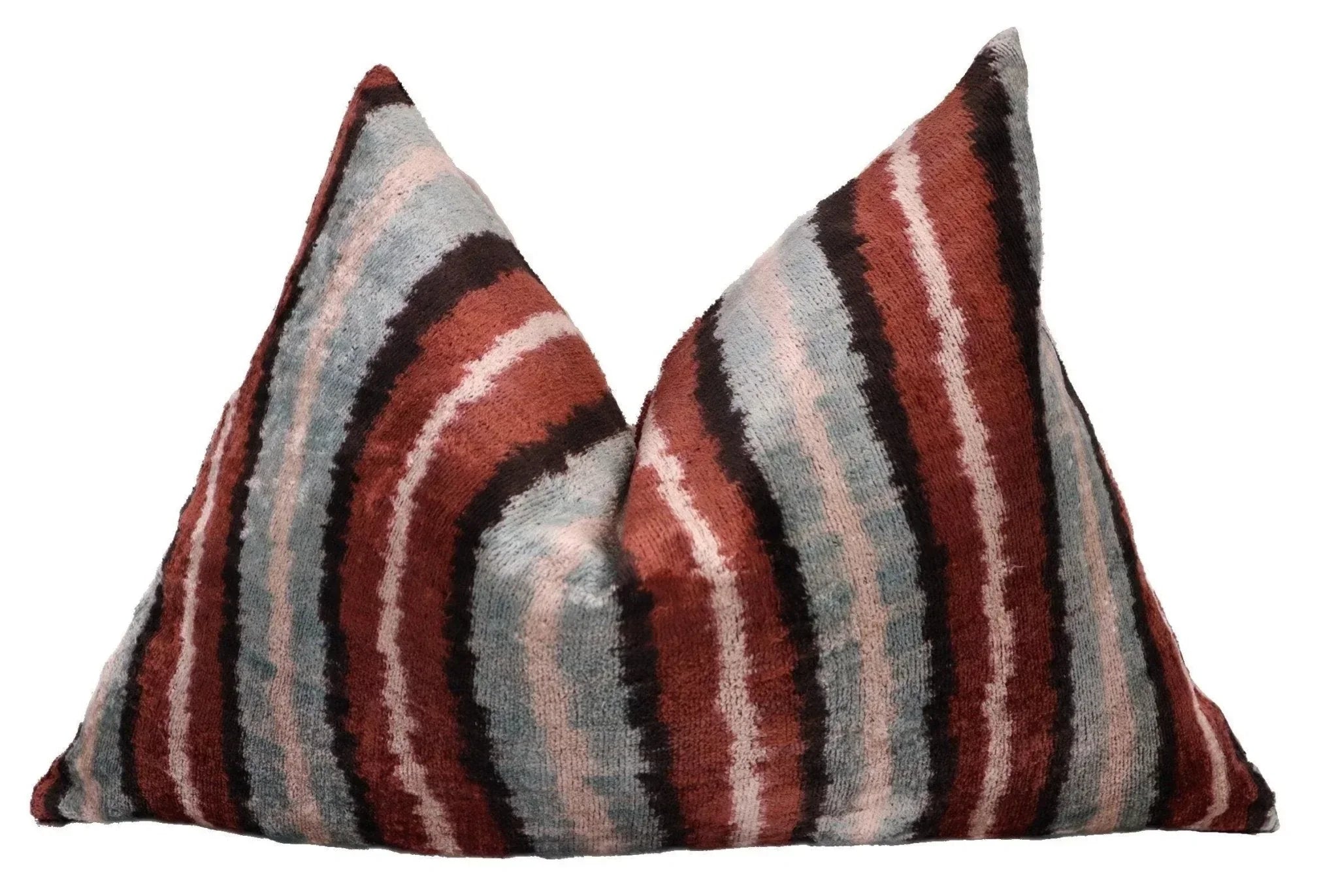 Canvello Handmade Brown Blue Modern Pillows Down Filled - 16"X24" Canvello