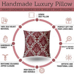 Canvello Handmade Brown Floral Throw Pillows | 18 x 18 in (45 x 45 cm) Canvello