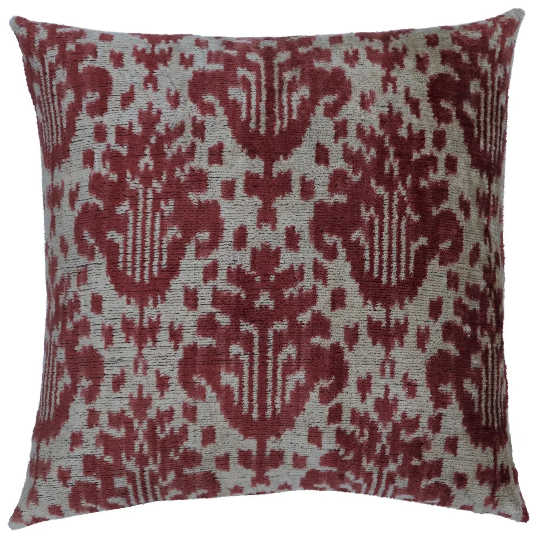Canvello Handmade Brown Floral Throw Pillows | 18 x 18 in (45 x 45 cm) Canvello