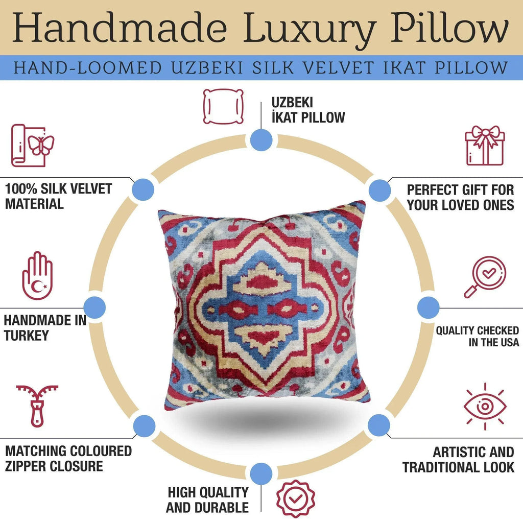 Canvello Handmade Colorful Pillows For Couch | 20 x 20 in (50 x 50 cm) Canvello