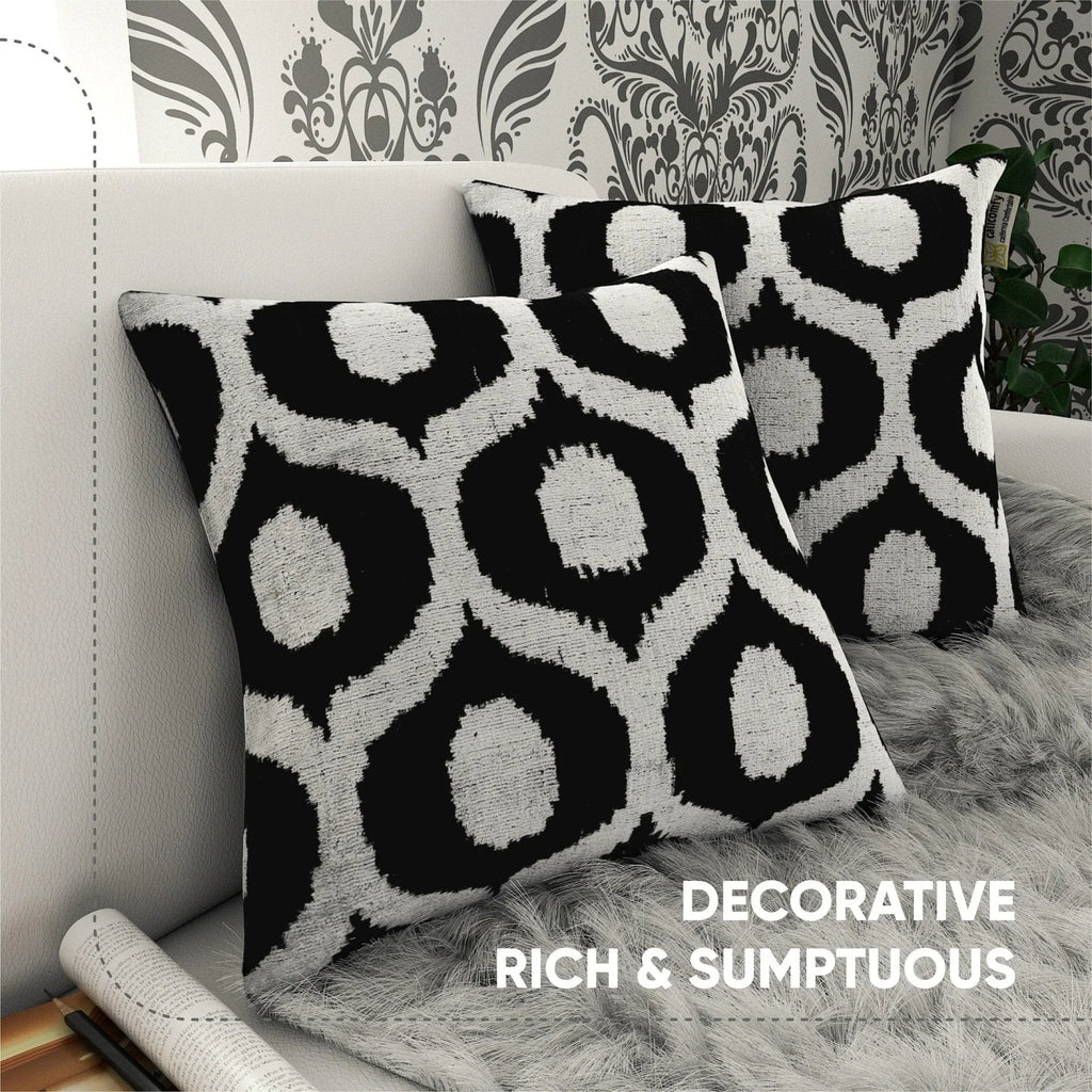 Canvello Handmade Decorative Black and White Pillows - 18x18 in Canvello