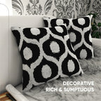 Canvello Handmade Decorative Black and White Pillows - 18x18 in Canvello