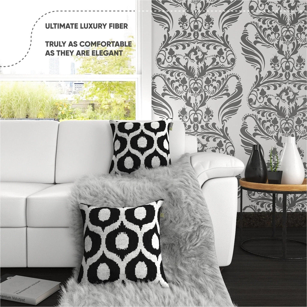 Canvello Handmade Decorative Black and White Pillows - 18x18 in Canvello