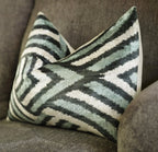 Canvello Handmade Decorative Gray Black Throw Pillows - 16x24 in Canvello