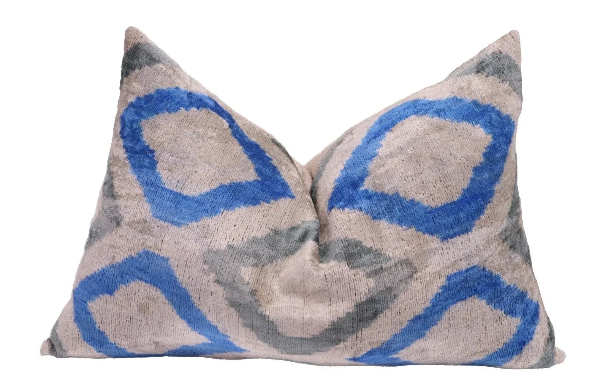 Canvello Handmade Decorative GrayBlue Throw Pillow - 16"X24" Canvello