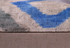 Canvello Handmade Decorative GrayBlue Throw Pillow - 16"X24" Canvello
