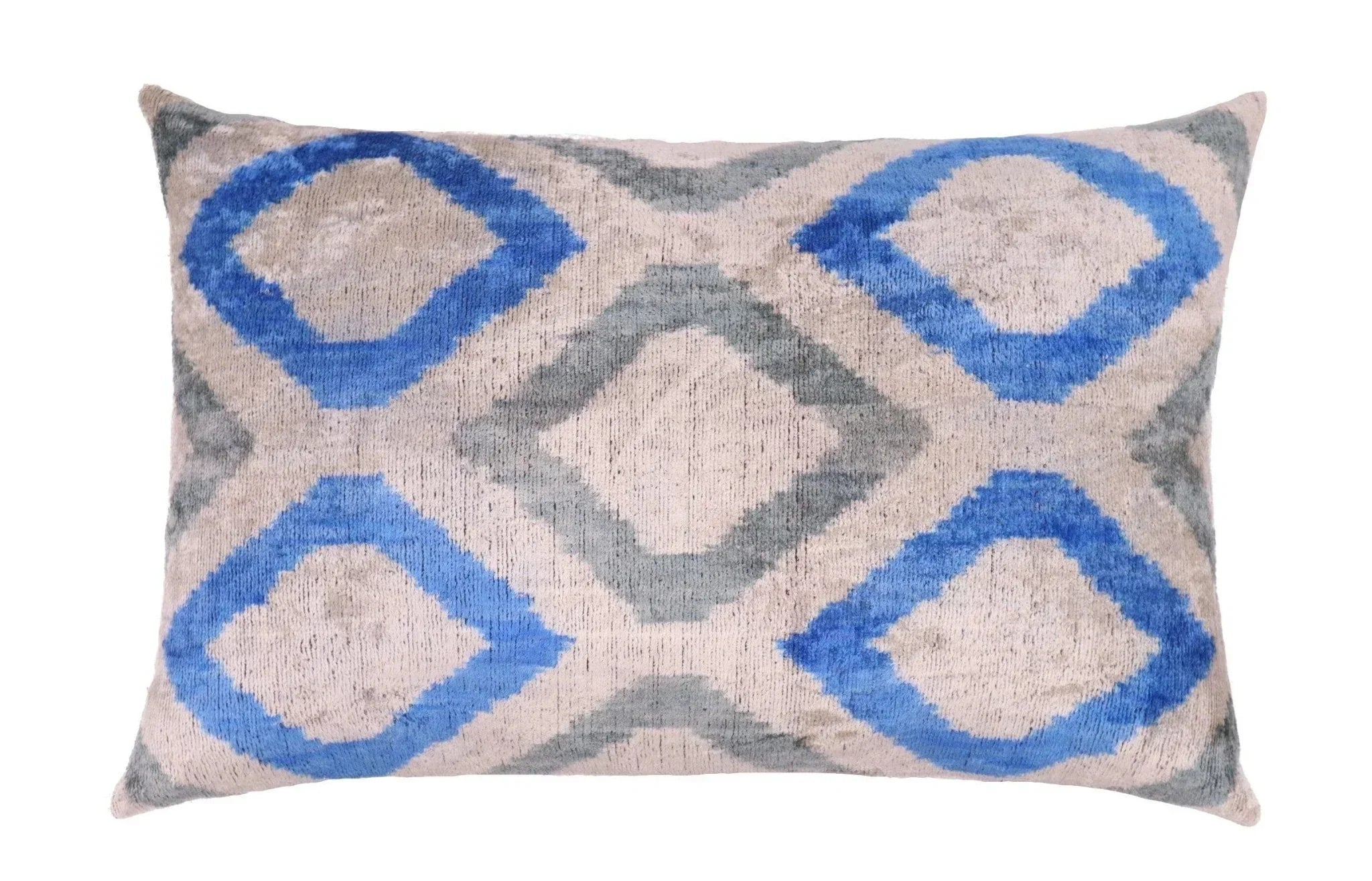 Canvello Handmade Decorative GrayBlue Throw Pillow - 16"X24" Canvello