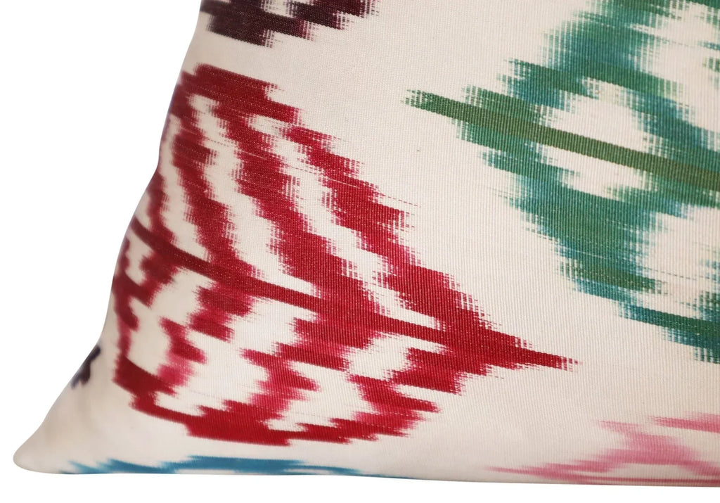 Canvello Handmade Decorative Silk Pillow with Down Insert - 16" X 24", angled view - House Of Avana