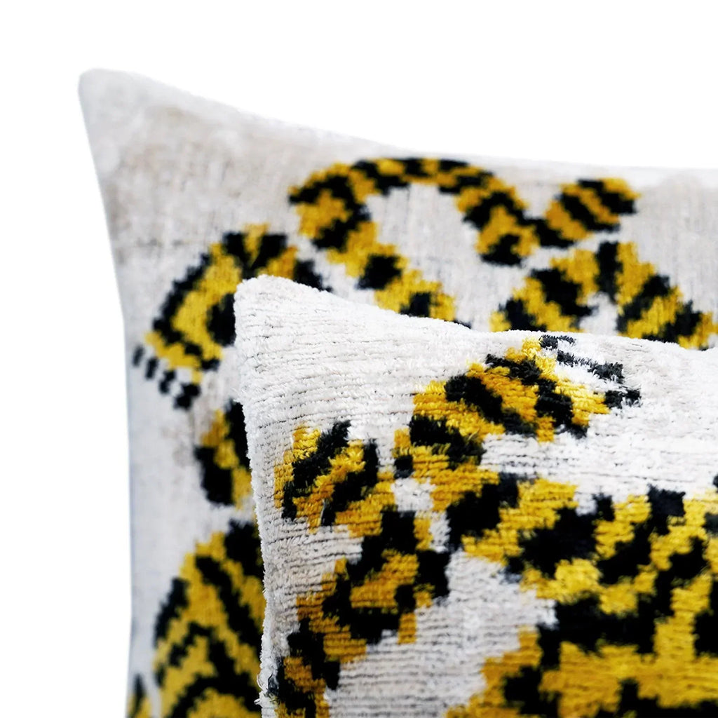 Canvello Handmade Designer Tiger Throw Pillow Down Filled - 16"x24", angled view - House Of Avana