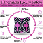 Canvello Handmade Floral Pink Throw Pillows - 16x16 inch Canvello