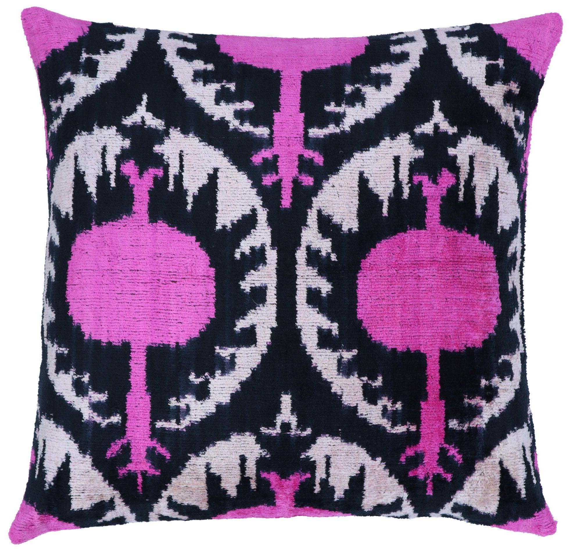Canvello Handmade Floral Pink Throw Pillows - 16x16 inch Canvello
