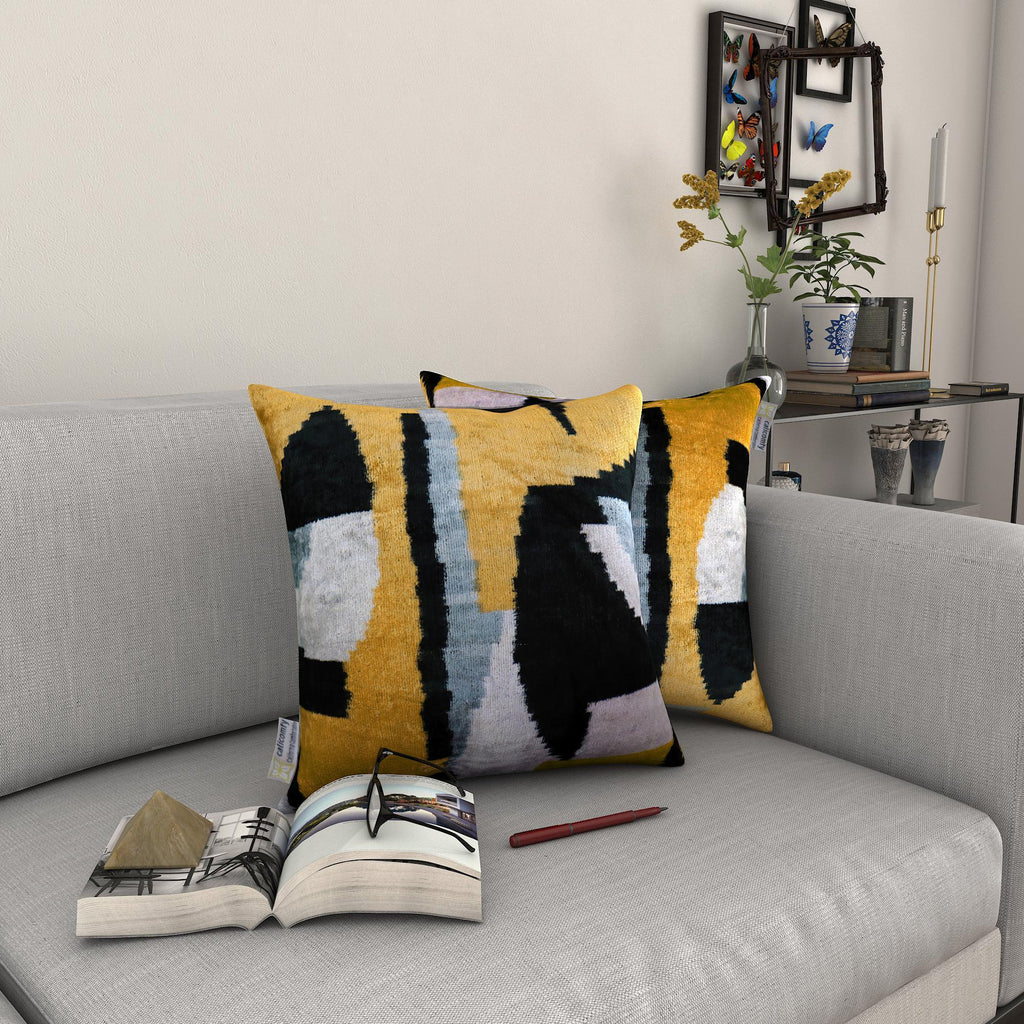 Canvello Handmade Gold Velvet Throw Pillow - 18x18 Canvello